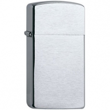 Zippo aansteker slim chroom brush finish